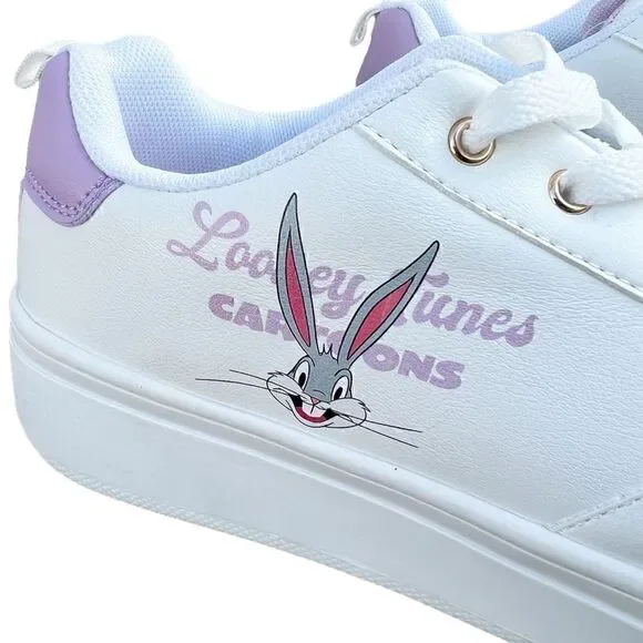 Looney Tunes Bugs Bunny White-Purple Sneaker Shoes - Picture 8 of 13